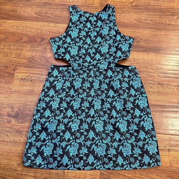 NWT Anthropologie Hutch satin jacquard cutout shift dress - Picture 6 of 6